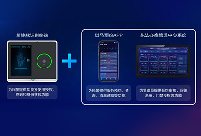 888官网科技基于自研掌静脉鉴别和认证技术，，，，，，建设智能公安法律办案中心“斑马预约”服务系统